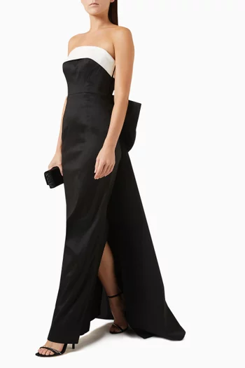 Birdie Strapless Gown in Stretch Taffeta