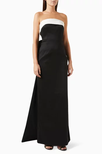 Birdie Strapless Gown in Stretch Taffeta