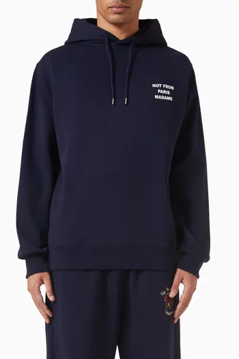 كنزة بغطاء رأس وعبارة نصية قطن