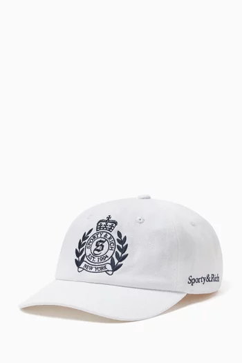 H&W Crest Baseball Cap in Cotton-canvas