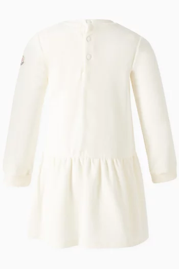 Embroidered-logo Dress in Cotton-blend