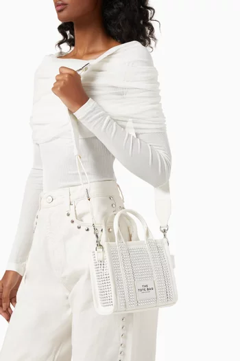 The Mini Crystal Tote Bag in Canvas