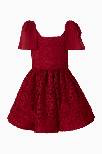 Self-tie Bow Dress in Lace