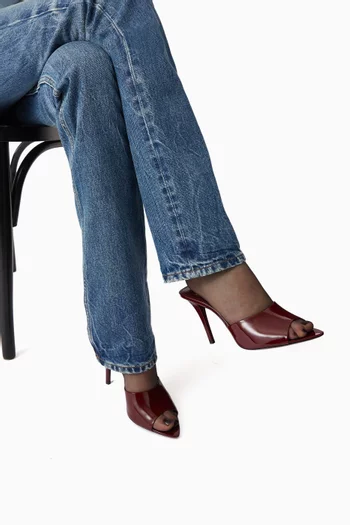 Romy 90 Mule Sandals in Patent Leather
