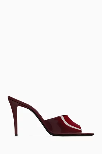 Romy 90 Mule Sandals in Patent Leather