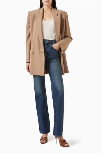 Oversized Jacket in Silk Crepe