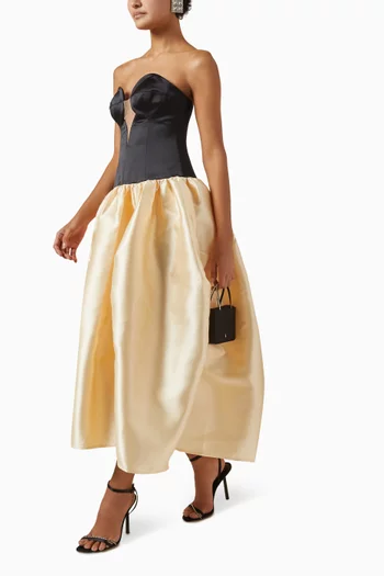 Inner Star Aria Midi Dress in Taffeta