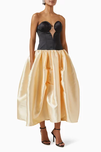 Inner Star Aria Midi Dress in Taffeta