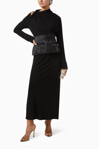 فستان سهرة ذا جونا بحزام من ستان داتشيس