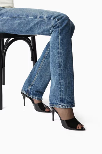 Romy 90 Mule Sandals in Patent Leather
