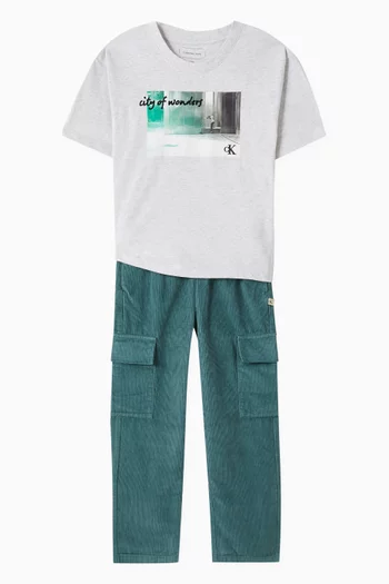 Straight-leg Cargo Pants in Corduroy