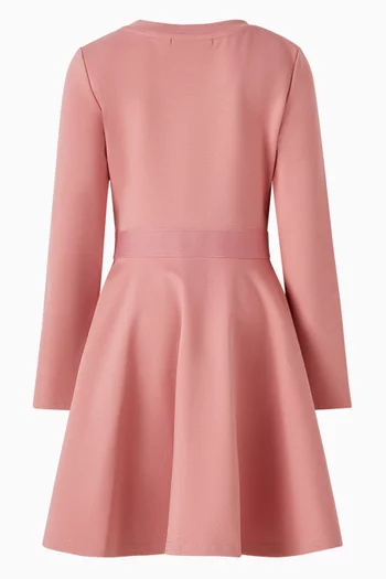 Logo Tape Flared Dress