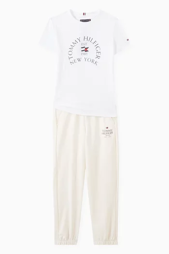 Puff-print Logo Sweatpants in Cotton-blend