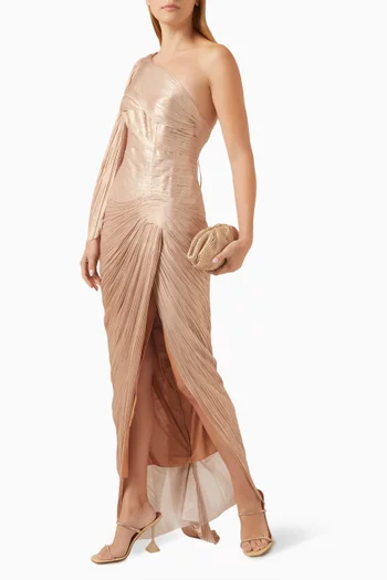 Leah One-shoulder Gown