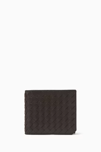 Piccolo Bi-fold Wallet in Intrecciato Leather
