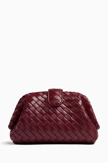 Mini Lauren 1980 Clutch Bag in Intrecciato Leather