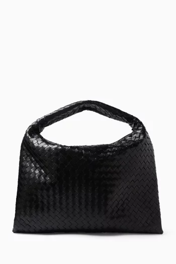 Large Hop Shoulder Bag in Intrecciato Leather