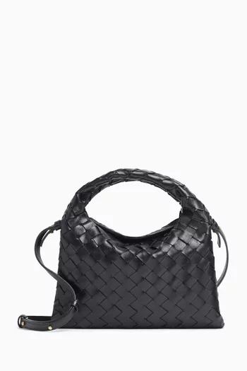 Mini Hop Crossbody Bag in Intrecciato Leather