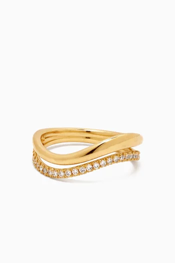 Bay Diamond Ring in 18kt Gold