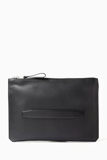 Clutch Bag in Grained Leather