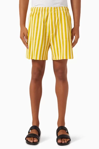 Medalist Striped Shorts in Cotton-blend