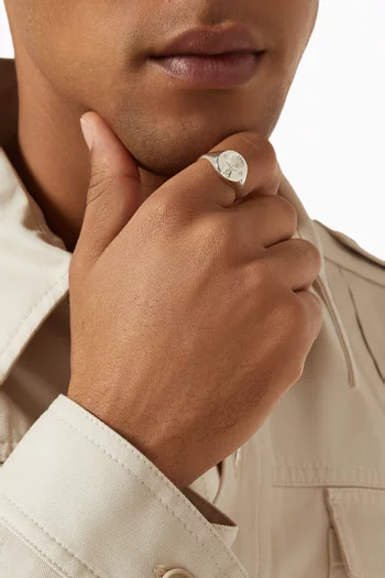 Lift Creation Signet Ring in Sterling Silver
