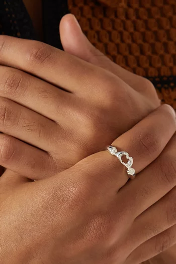 Love Hands Ring in Sterling Silver