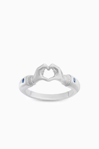 Love Hands Ring in Sterling Silver