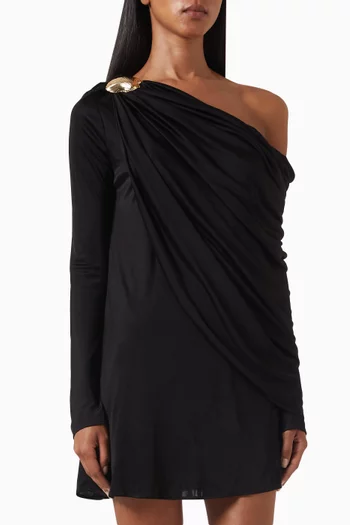 One-shoulder Mini Dress in Jersey