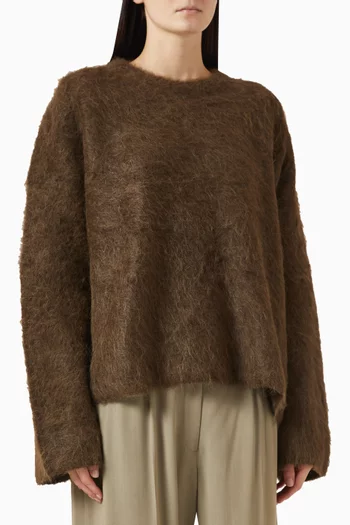 سترة بقصة مربعة نسيج ألبكة