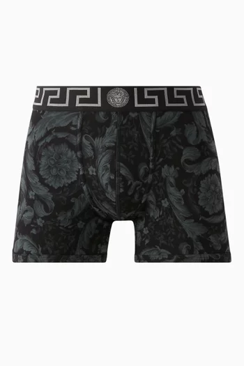 Barocco Long Trunks in Stretch Organic Cotton