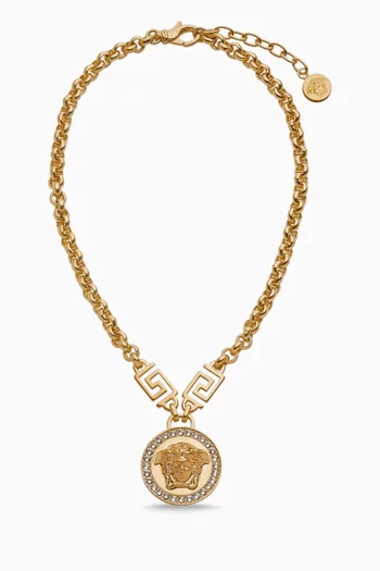 Icon Medusa Necklace in Brass