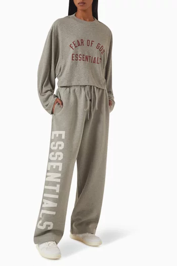 Crop Long-sleeve T-shirt in Tri-blend Jersey