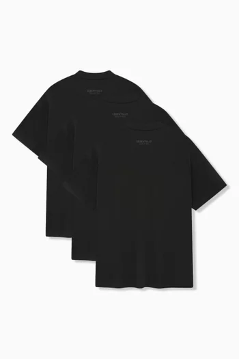 V-neck T-shirt in Jersey, Pack of 3