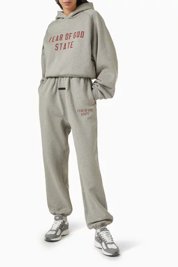 Logo Crop Hoodie in Core Fleece