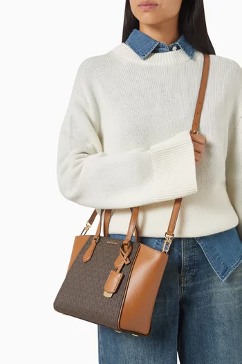 Small Taryn Tote Bag in Coated Canvas