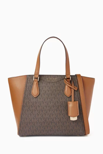 Small Taryn Tote Bag in Coated Canvas