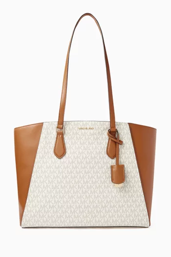 Large Taryn Tote Bag in Coated Canvas