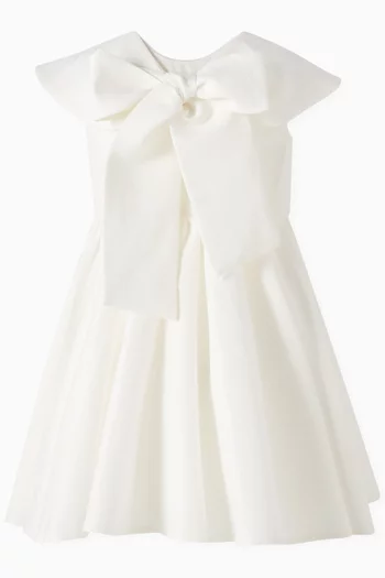 Boat Neckline Flared Dress