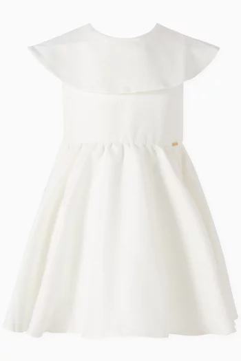 Boat Neckline Flared Dress