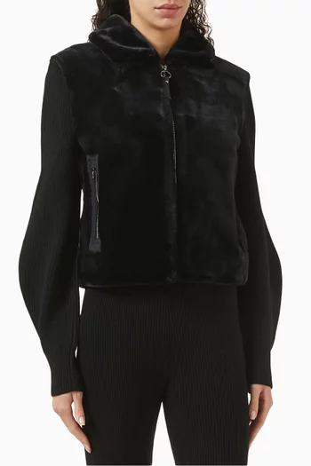 جاكيت بايج فرو صناعي