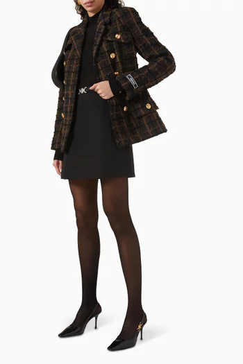 Fitted Raglan Blazer in Bouclé Tweed