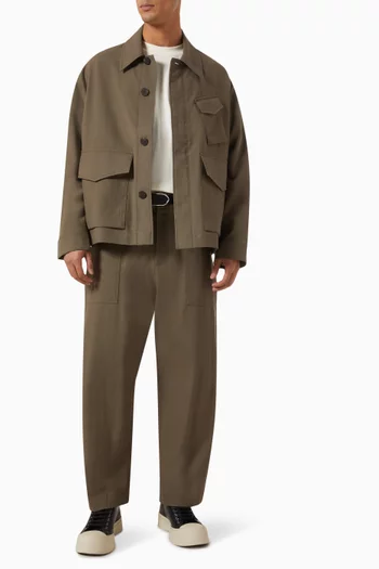 Nate Cargo Jacket in Cotton-blend