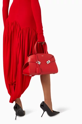 Small Hug Top Handle Bag in leather