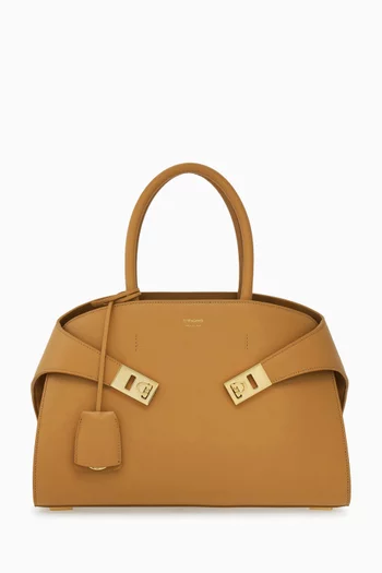 Small Hug Top Handle Bag in leather