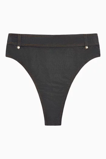 High-rise Bikini Briefs in Denim