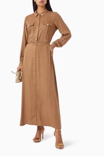 Midi Shirt Dress in Modal-blend