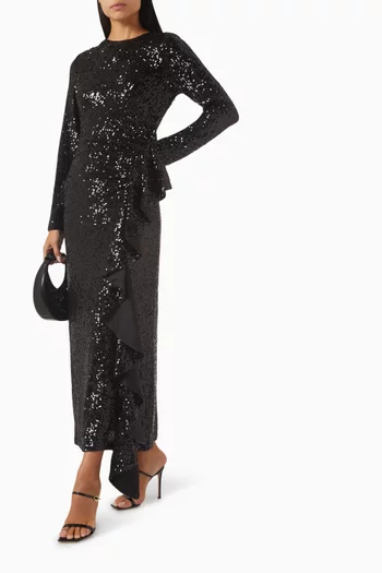 Sequin-embellished Maxi Dress