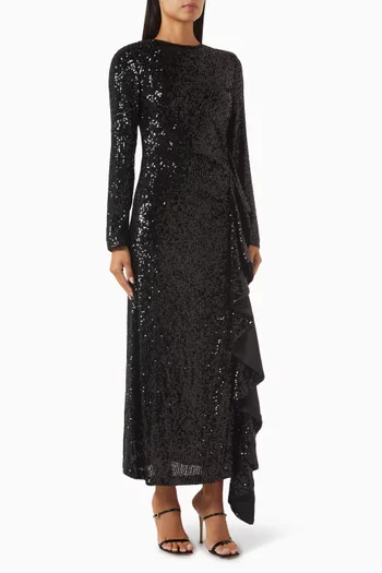 Sequin-embellished Maxi Dress