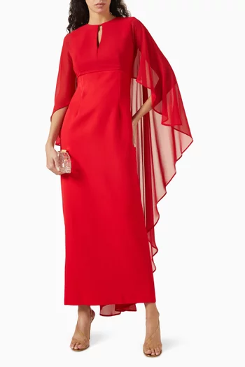 Cape Maxi Dress